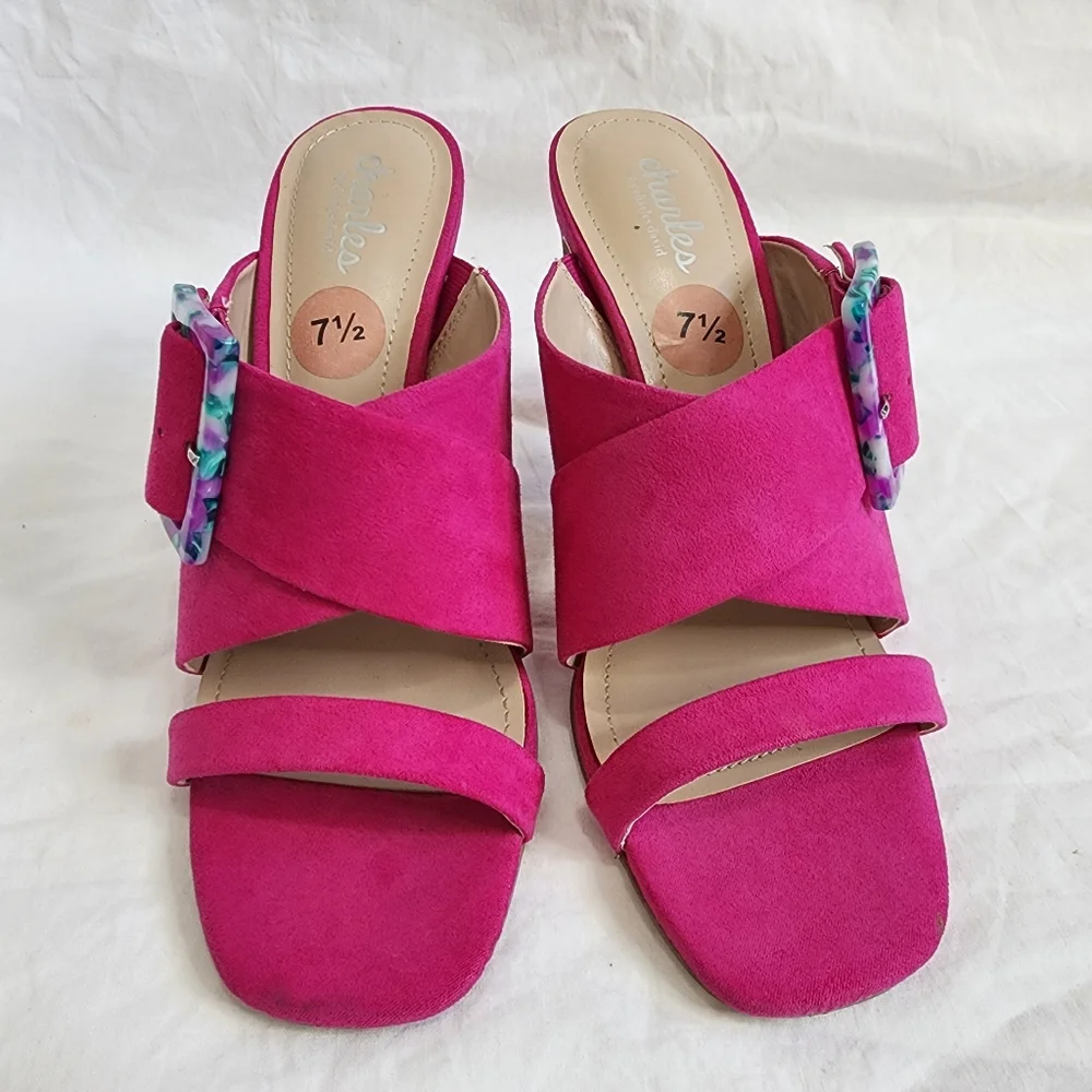 Charles by Charles David Gleam Slide‎ Sandal Size 7.5 Magenta